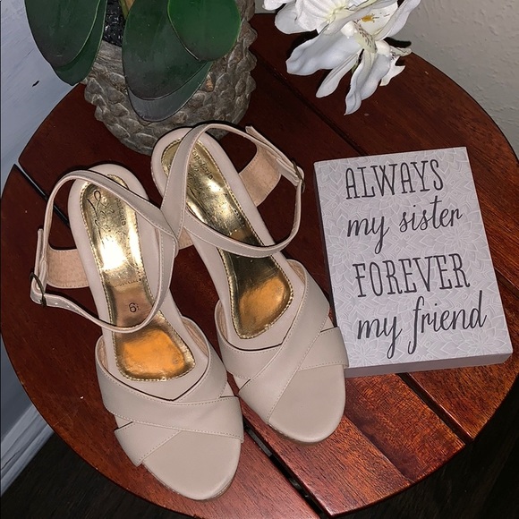 Mexican Cream Leather Wedge Sandals Handmade👠🌺 - Picture 3 of 8